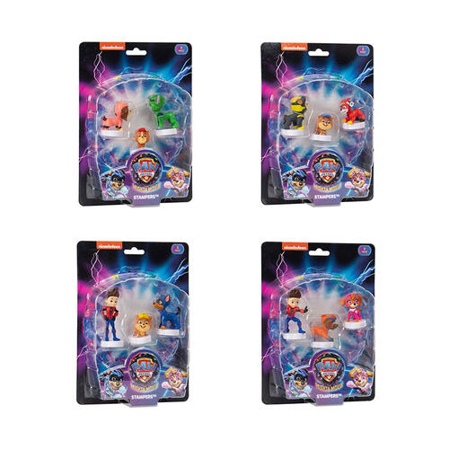 Paw Patrol The Mighty Movie Figure Stampers 3 Pack - Assorted