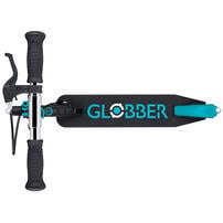 Globber高樂寶 Flow Element Junior Lights 兩輪可折疊發光滑板車 黑藍綠色