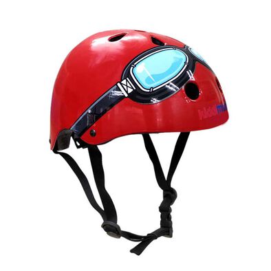 Kiddimoto Kids Helmet Red Goggles S size