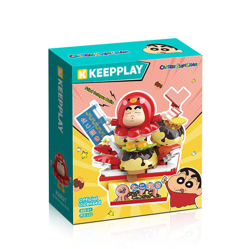 Qman Keepplay 蠟筆小新 章魚小丸子造型積木
