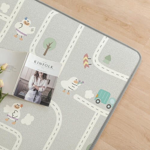 Parklon帕龍 Prime Living 雙面包邊地墊 - 氣球字母 + 城市鴨子