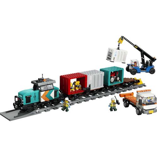 LEGO City Harbor Freight Train with Crane & Truck