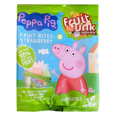 Peppa Pig Fruit Bite Strawberry Flavour Multibag (10 Bags x 10 Gram)