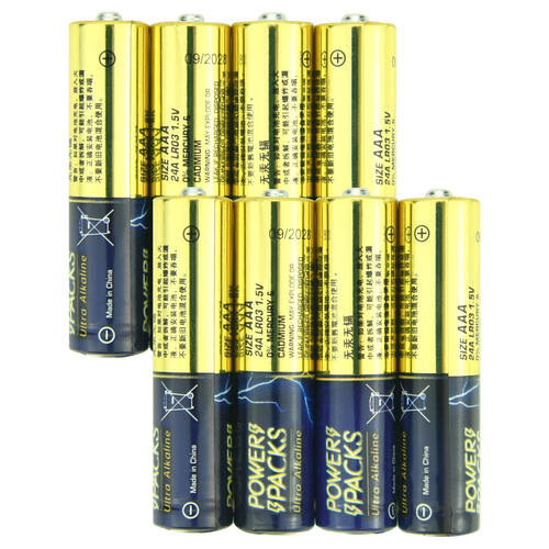 Power Packs AAA鹼性電池8粒裝