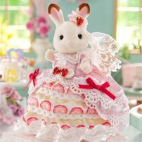 Sylvanian Families森林家族 朱古力兔姐姐生日蛋糕連身裙