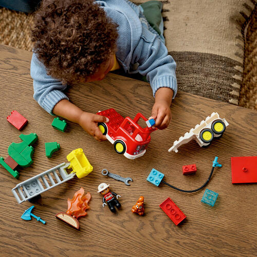 LEGO樂高得寶系列 水管消防車和消防員 10473