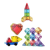 PicassoTiles 80 Piece Magnetic Building Block Set w Car