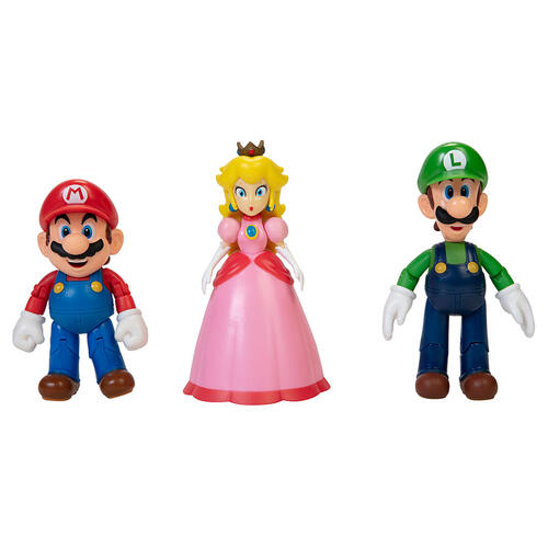 Super Mario超級瑪利奧 4" 蘑菇王國場景3件裝