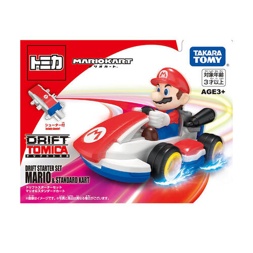 Tomica Mario Kart Drift Starter Set - Mario & Standard Kart (Drift Tomica)