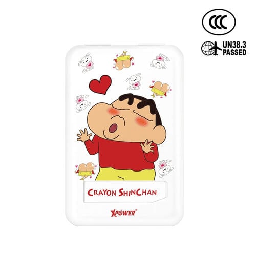 (特別訂購)XPower x 蠟筆小新 M10C+ 6合1 10000mAh多功能迷你20W PD3.0+ 磁吸無線快充移動電源 SC1 (白色)