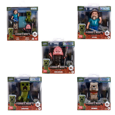 Minecraft 2.5" Metal Figures (Movie) 1 Pcs Pack (Single Pack) - Assorted