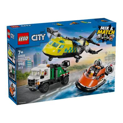 LEGO樂高城市系列 飛機、工程車和氣墊船混搭套裝 60505