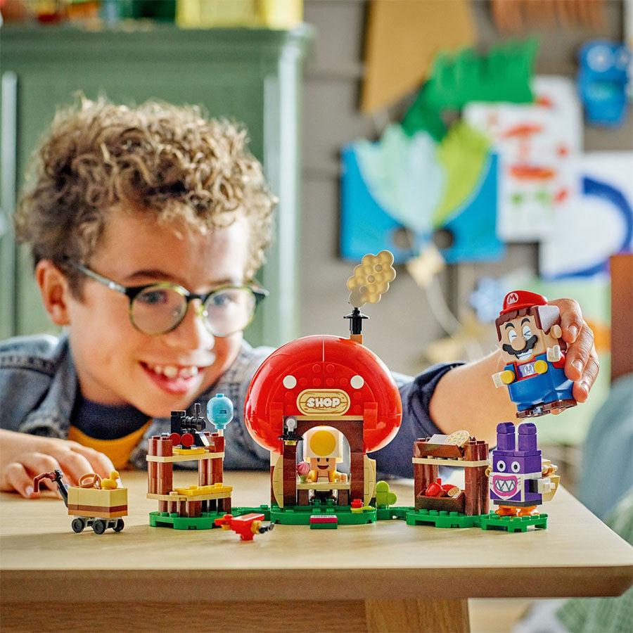 Lego mario sales toad village