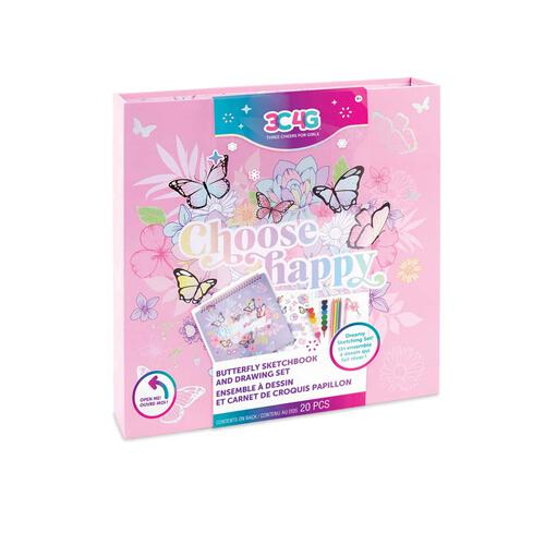 3C4G Butterfly Sketchbook And Drawing Set