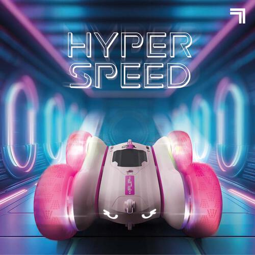 Sharper Image  玩具遙控翻轉特技車 - 粉紅LED版