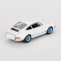MINI GT Porsche 911 Carrera Rs 2.7 Grand Prix White With Blue Livery
