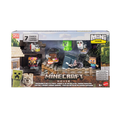 Minecraft創世神電影主世界迷你場景組合7件裝