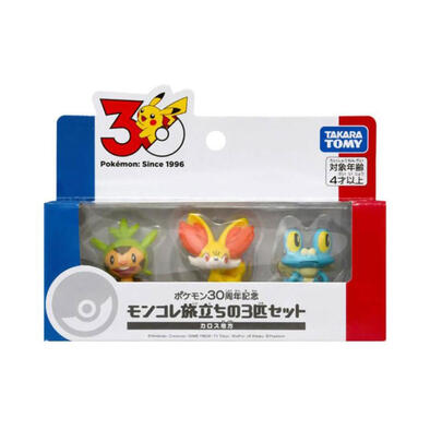 Pokemon寶可夢 30週年卡洛斯地區 - 哈力栗&火狐狸&呱呱泡蛙