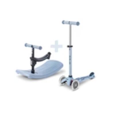 Micro Mini Deluxe Rock & Go LED 三輪滑板車 - Ocean Slate