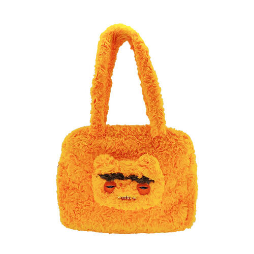 Fuggler Straight Eyebrows Suede Handbag Orange
