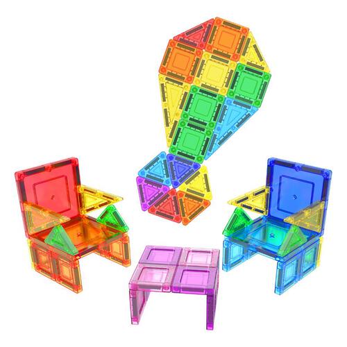 Picassotiles 100pc Nano Magnetic Building Tiles Construction Set With Pencil Box