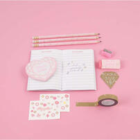 3C4G Pink & Gold Deluxe Stationery Set
