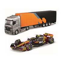Bburago 1:43 Mclaren Racing Hauler With Mclaren MCL38 Diecast