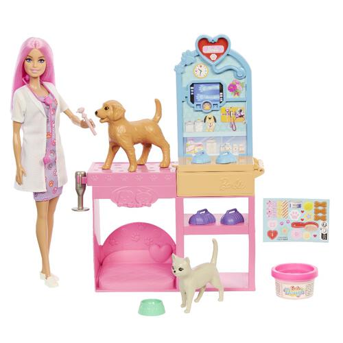 Barbie Fast Cast Veterinarian Clinic Doll And Accessories