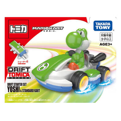 Tomica Mario Kart Drift Starter Set - Yoshi & Standard Kart (Drift Tomica)