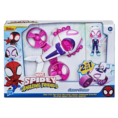 Marvel Spidey And His Amazing Friends Change'N Go Ghost-Copter And Ghost-Spider
