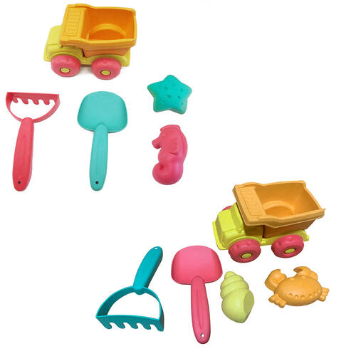 Tenglong Eco Truck Sand Toy Set 5 Pieces - Assorted