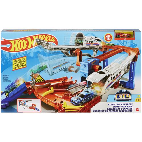 Hot Wheels Stunt Train Express Playset (with 1 vehicle)