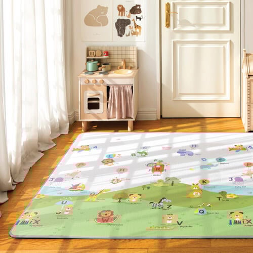 Parklon帕龍 Prime Living 雙面包邊地墊 - 氣球字母 + 城市鴨子