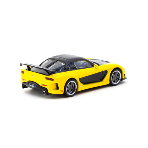  Tarmac Works 車仔 1/64 萬事得 Rx-7 Veilside Fortune7 Yellow / Black - GLOBAL64