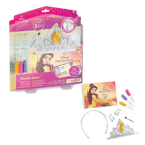 Disney Princess Doodle Gems Belle Book and Royal Accessories Activity