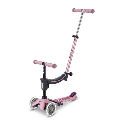 Micro Rock & Go Mini Deluxe LED 3 Wheel Scooter - Pink