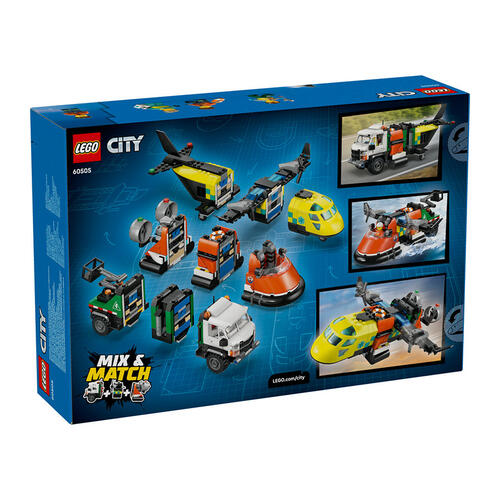 LEGO樂高城市系列 飛機、工程車和氣墊船混搭套裝 60505