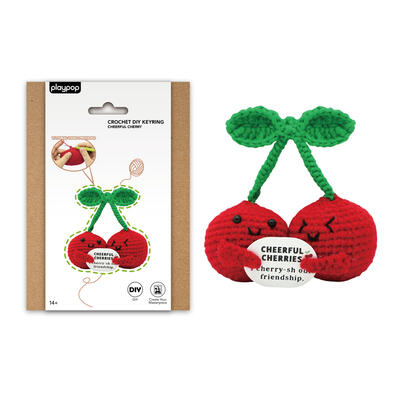 playpop Diy Crochet Keyring - Cherry