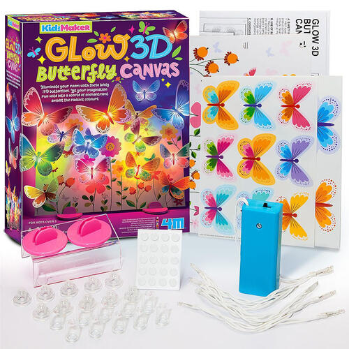 4M Glow 3D Butterfly Canvas