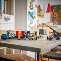 LEGO City Harbor Freight Train with Crane & Truck
