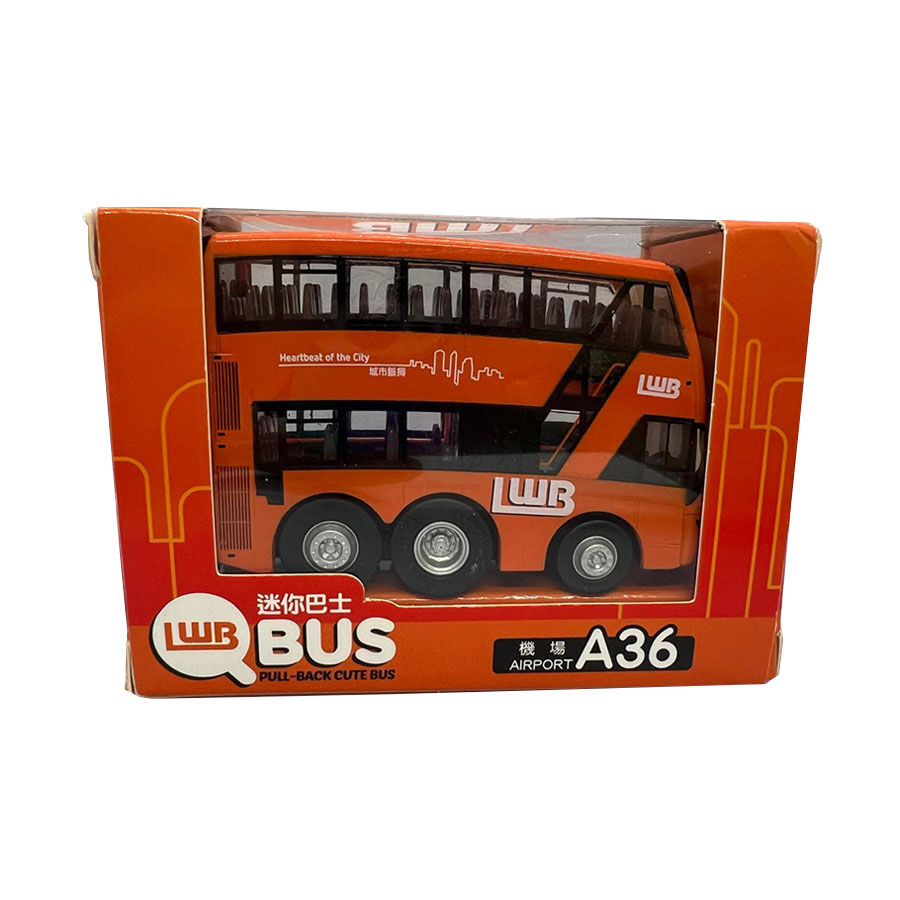 KMB QBus Volvo B8L MCV Evoseti Euro VI 12.8M Pull Back Bus Route A36 Toys R Us Hong Kong Official Website