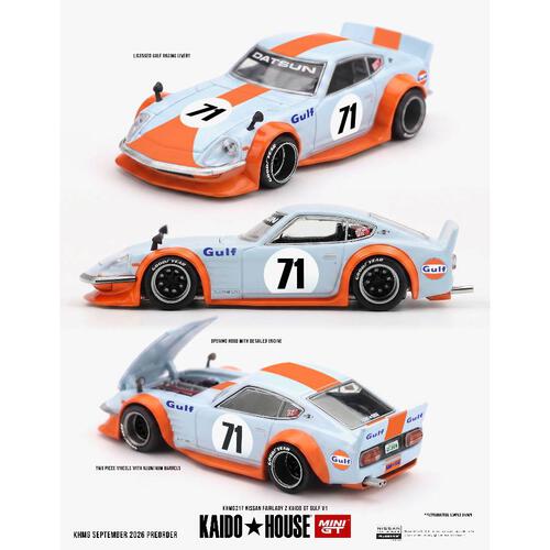 (網店預購) MINI GT Nissan Fairlady Z Kaido GT GULF V1 (預計2027年3月發貨)