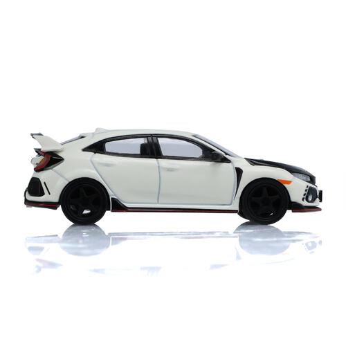 GreenLight 2018 - Honda Civic Type R (FK8) with Custom Wheels and Carbon Hood - Championship White - Tokyo Torque