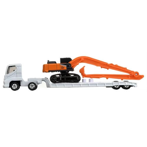 Tomica Diecast No. 143 Hitachi Construction Machinery Super Long Front Excavator ZX210-7 SLF And Transporter