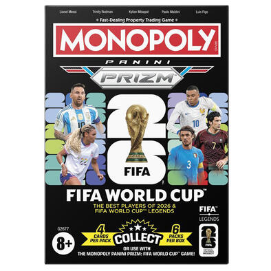 Monopoly大富翁 Panini Prizm FIFA世界盃球星卡補充包 (原盒6包)