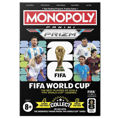 Monopoly大富翁 Panini Prizm FIFA世界盃球星卡補充包 (原盒6包)