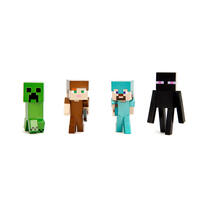 Minecraft 2.5" Metal Figures 4 Pcs Pack (Single Pack) - Assorted