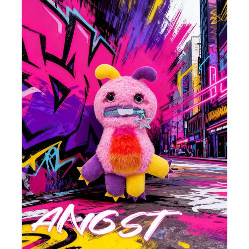 Nomster Nom Bad Mood Series Sound Plush Keychain - Blind Box (1 Pc)