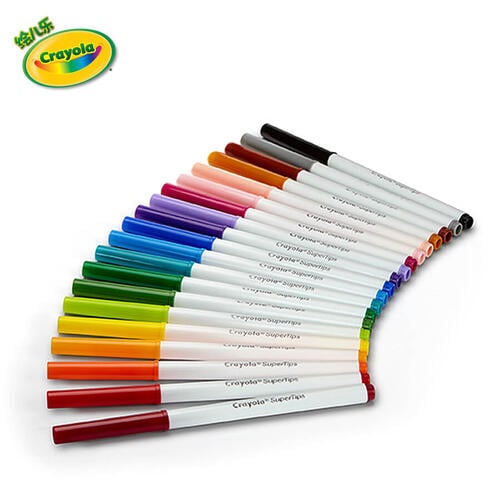 Crayola繪兒樂 20色細頭兒童可水洗水彩筆