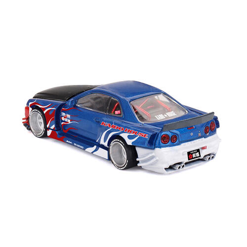 (Pre-order) MINI GT Nissan Skyline Gt-R R34 Kaido House Flames V1 (Expected January 2027)
